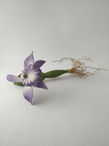 Painting Carved orchid with roots