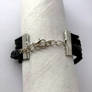 Woven Leather Flower Bracelet