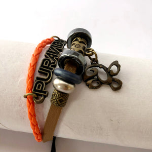 Pura Vida Two Color Woven Leather Bracelet