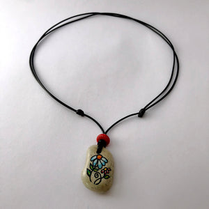 Painted Sea Rock necklace