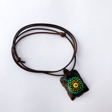 Load image into Gallery viewer, Painted and wood carved necklace or bracelet
