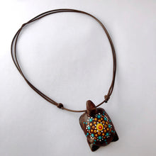 Load image into Gallery viewer, Turttle wood necklace with dotting tecnique
