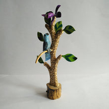 Load image into Gallery viewer, Wood tree Blue and Orchid
