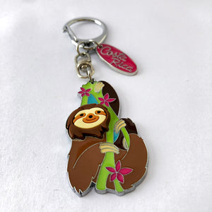 Costa Rica steel Sloth  keychain