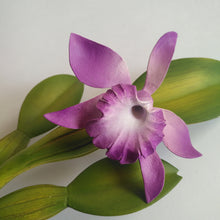 Load image into Gallery viewer, Purple orchid in wood
