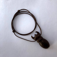 Cargar imagen en el visor de la galería, Wooden necklace with beetle
